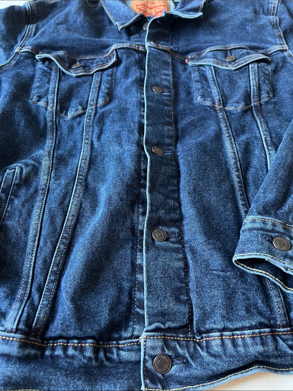 Levi's Indigo Blue Denim Trucker Jacket - Picture 6 of 13